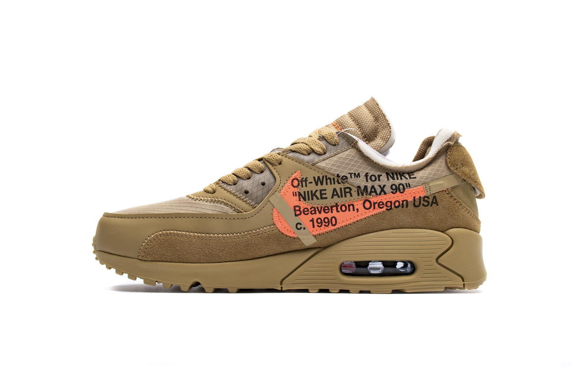 30ba8fe32df1d06f46bd0bb801c54b10 Nike Air Max 90 OFF-WHITE Desert Ore AA7293-200 - Image 1