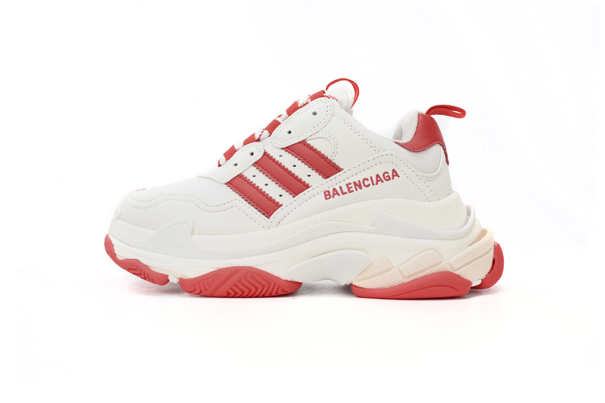 324b1180b36b41f02128e4e2eeda0946 Adidas x Balenciaga Triple S White Red Bar - Image 1