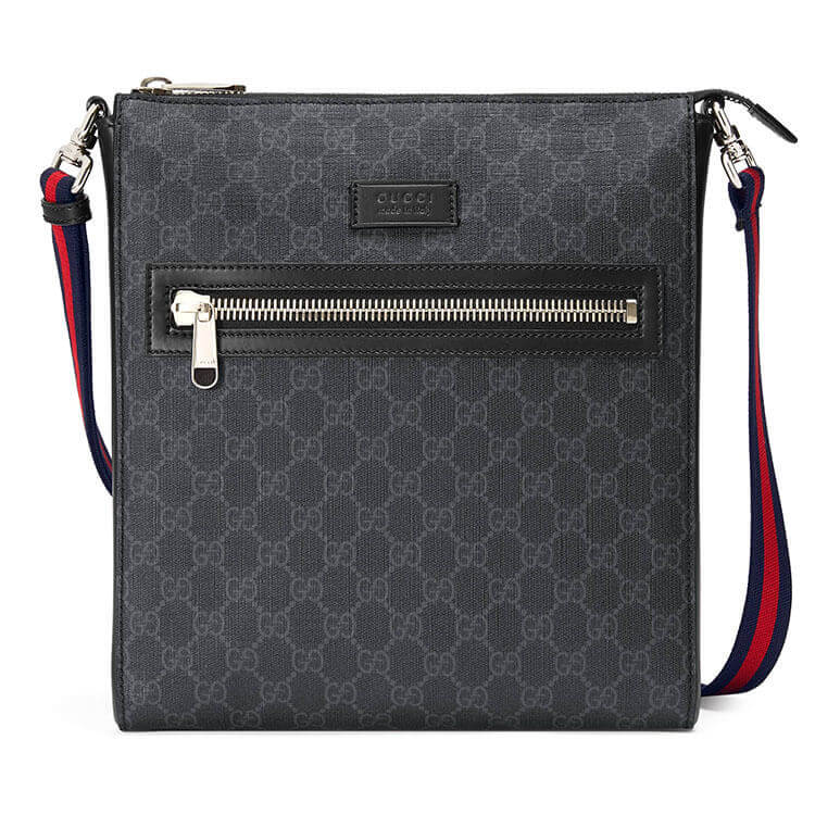 3b02a57a90b309a48fdef1dd21064d80 Gucci GG Black Messenger - Image 1