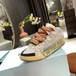 Lanvin Curb Sneaker White White Print