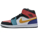 Air Jordan 1 Mid Bred Multi-Color 554724-125