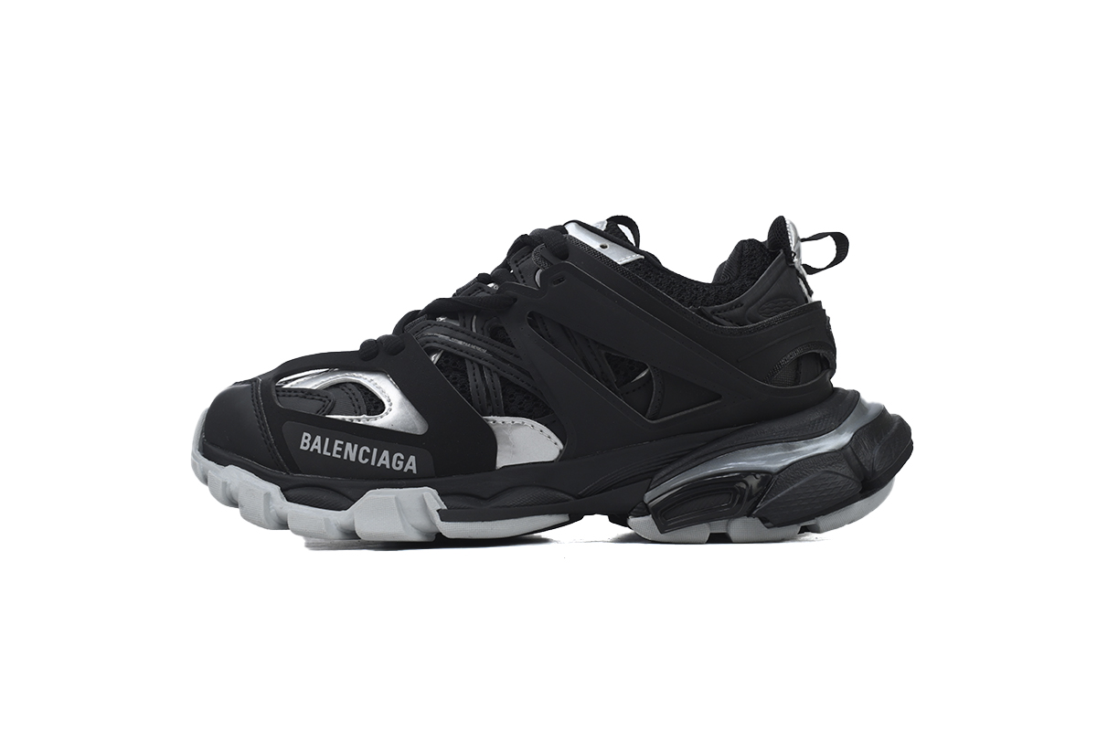 5b2aa9f8e5fe14cbfe7b86312113ddf7 Balenciaga Track Sneaker Black Silver - Image 1