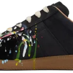 Maison Margiela Black Paint Replica Sneakers