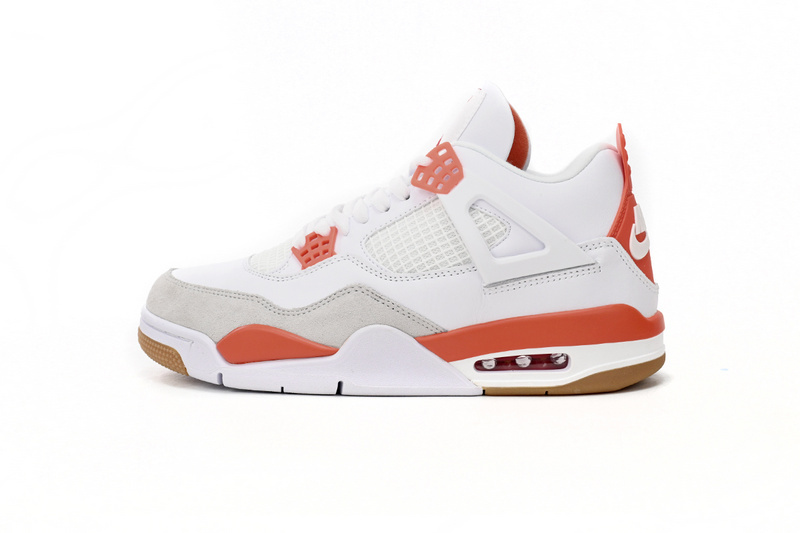 7cd540a857563bac5a74200f4786058c Nike SB x Air Jordan 4 White Orange DR5415-108 - Image 1