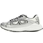 Dior Light Grey 'B30' Sneakers Black Silver 3SN279 ZMA1 6141